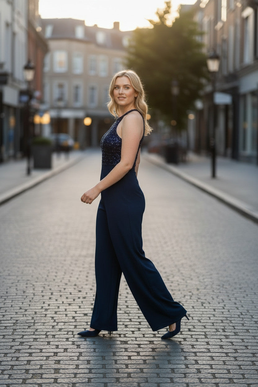 LARA Beaded Top Jumpsuit