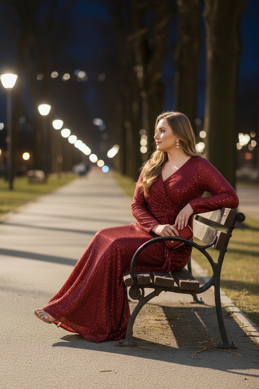 JENNIFER Sequin Long Gown