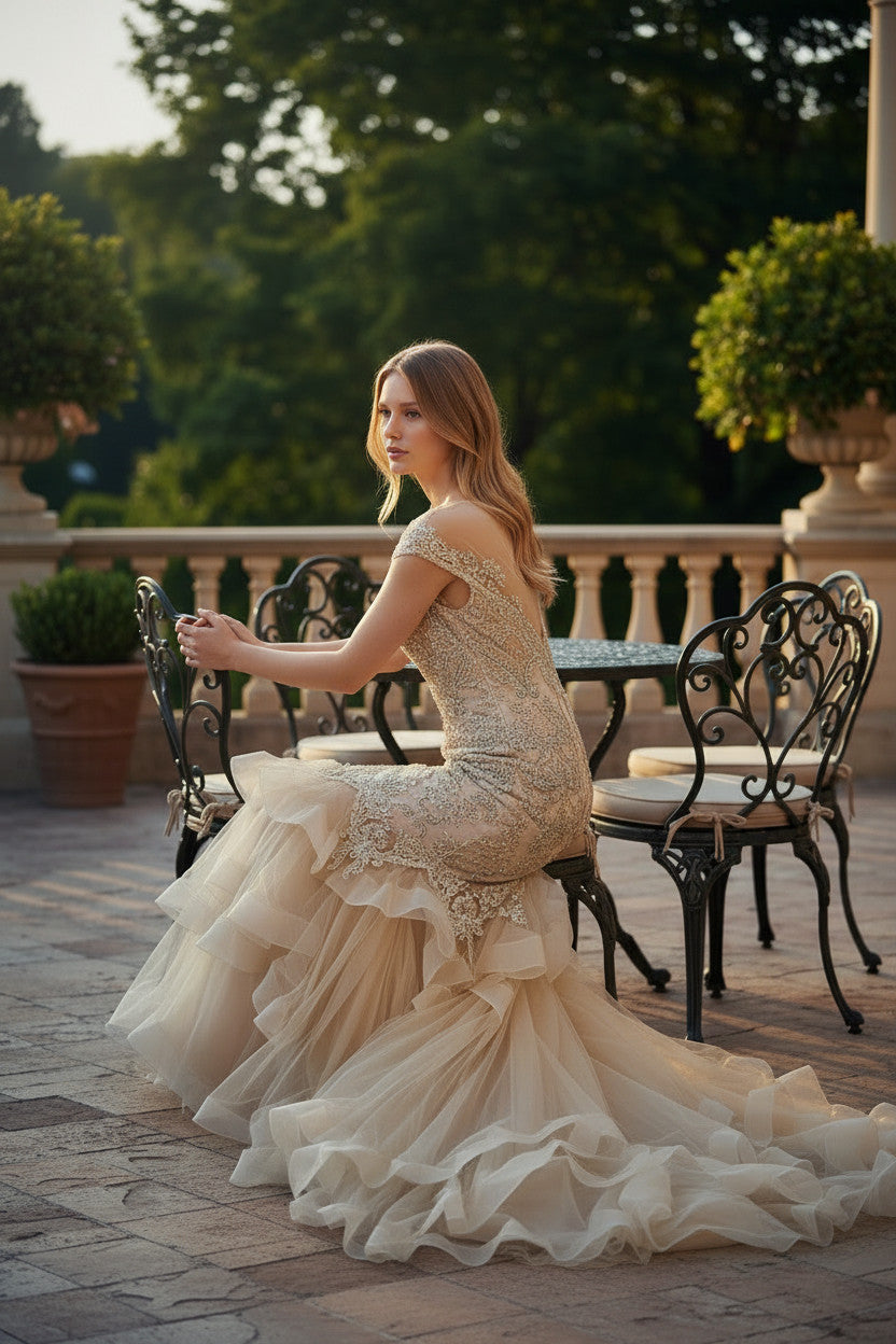 BIANCA  Fishtail Long Gown