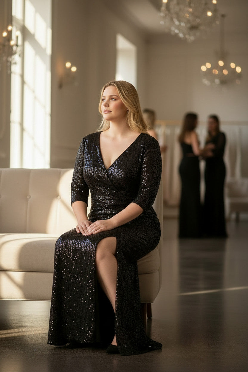 TEGAN long Sequin Gown