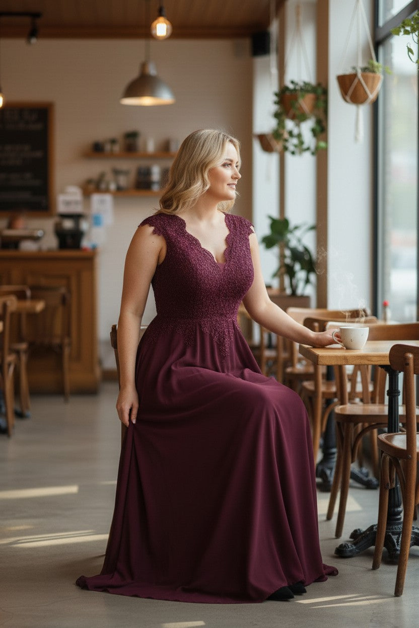 DAISY Wine Bridesmaid/Mother of Bride Gown