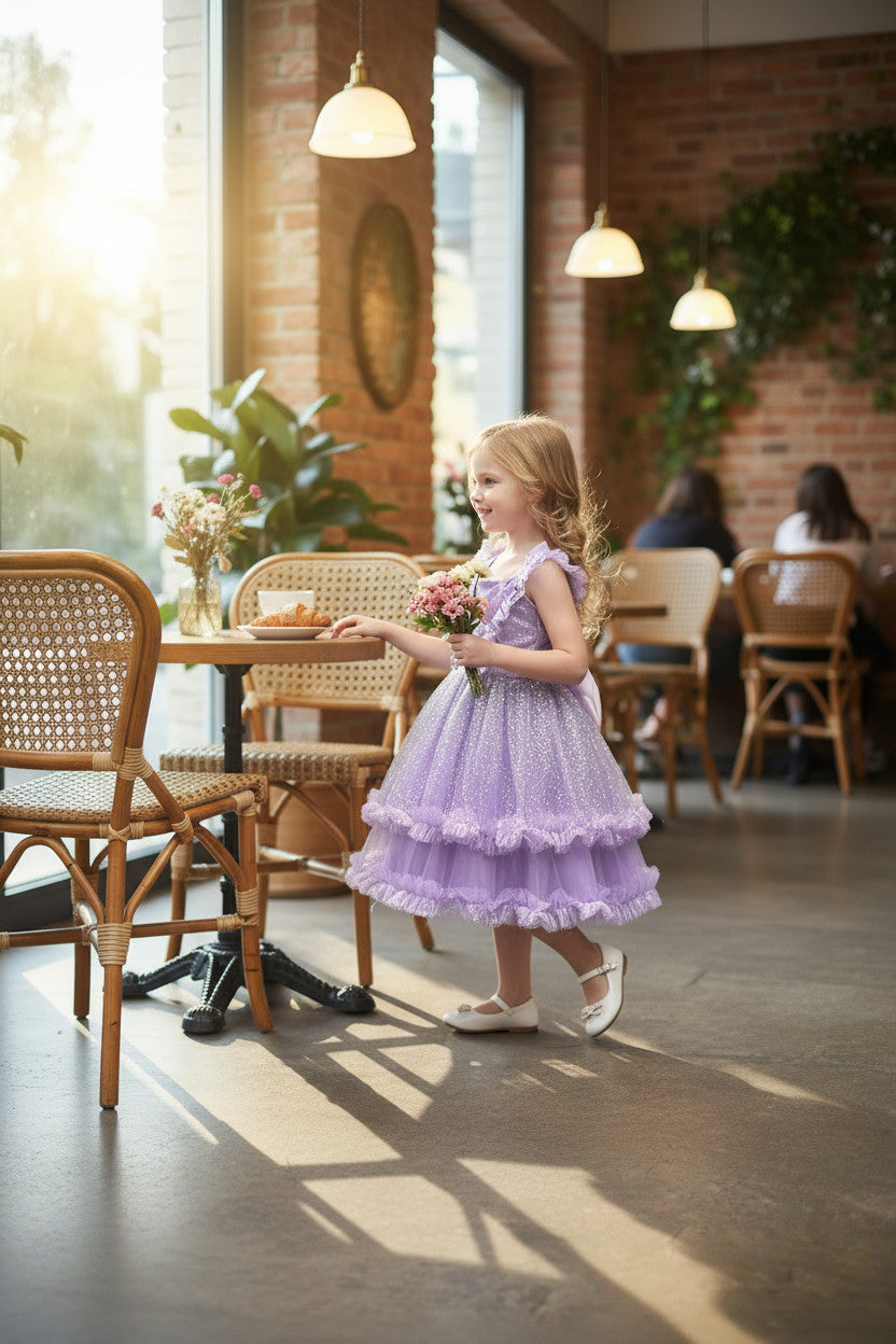 Lana Tulle Dress-Lavender