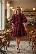 MERLOT 3d Floral Dress