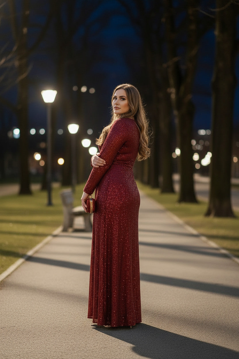 JENNIFER Sequin Long Gown