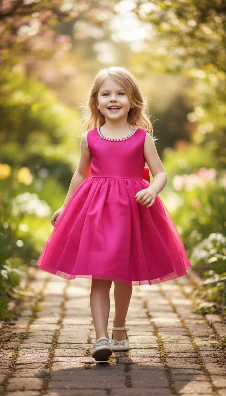 Chantelle Tulle dress- Magenta Pink