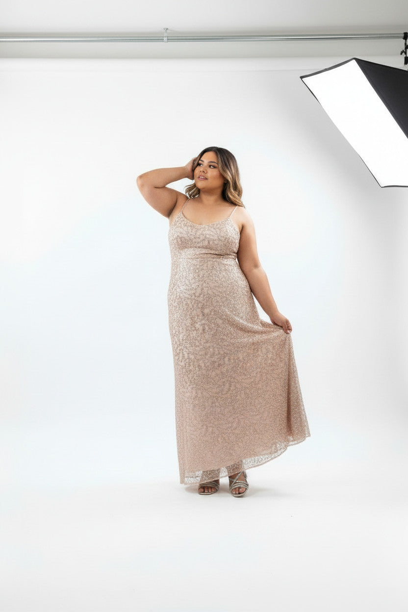 BLAIRE Glitter Full Length Gown