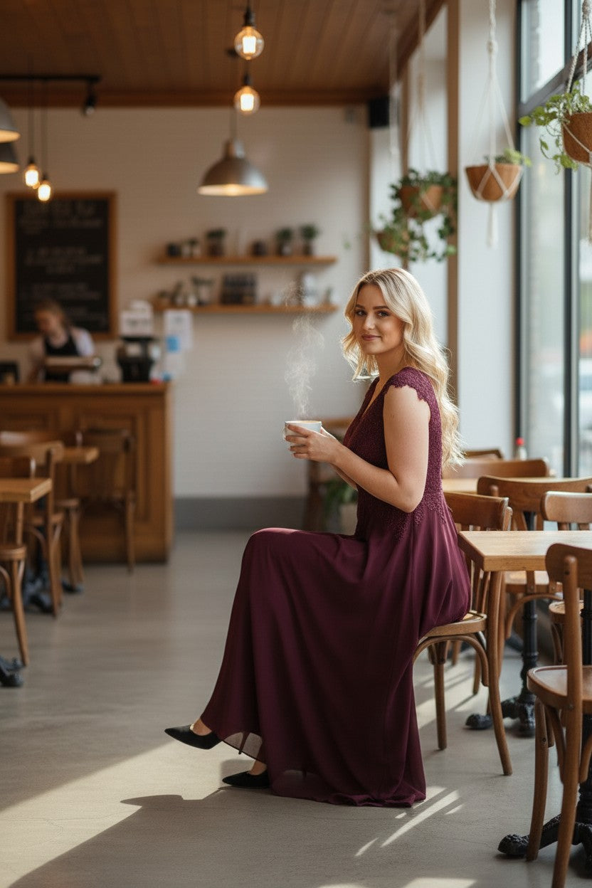 DAISY Wine Bridesmaid/Mother of Bride Gown