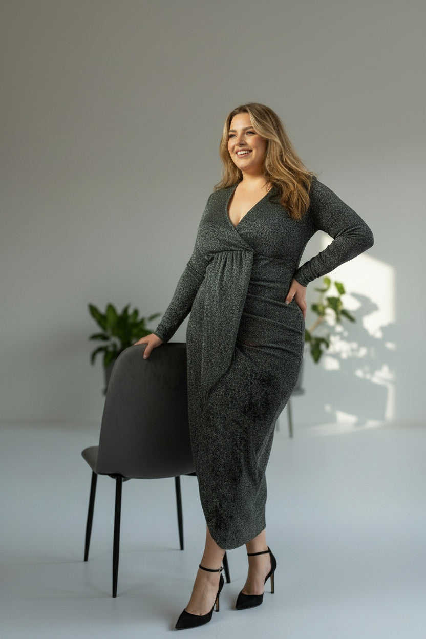 NANCY Shimmer black Plus size Dress