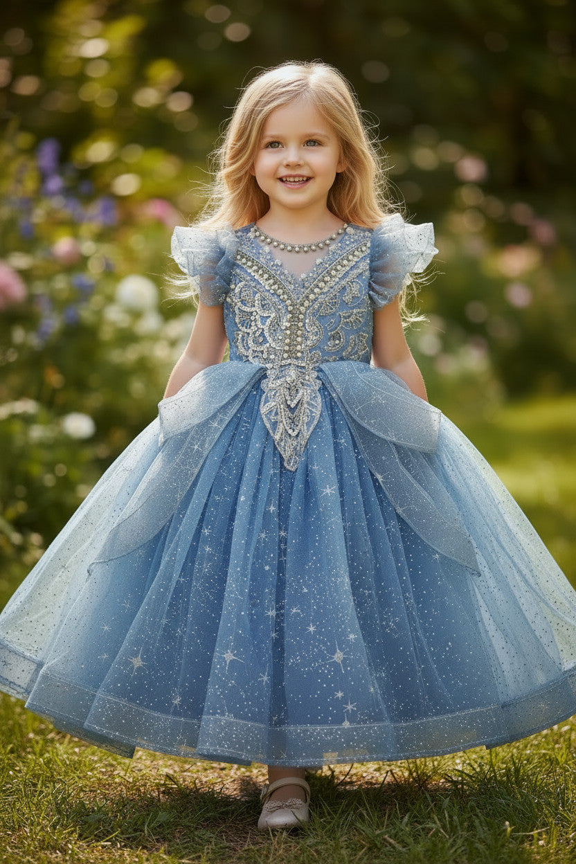 Elsa Lux princess Gown-Soft Blue