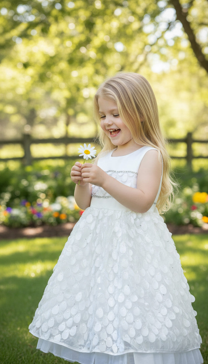 Neri Drop Applique Baby Dress