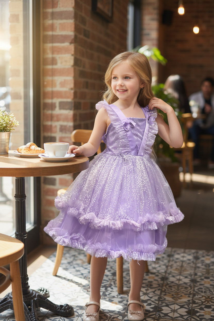 Lana Tulle Dress-Lavender
