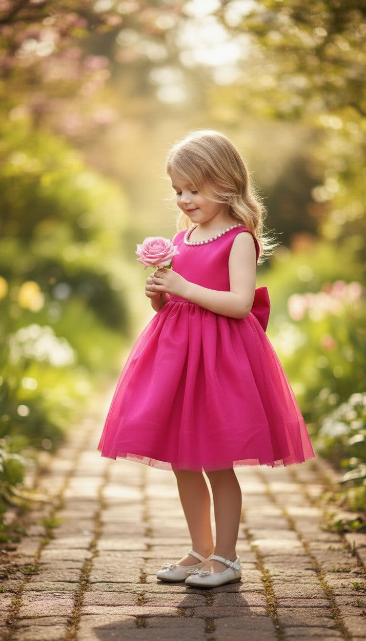 Chantelle Tulle dress- Magenta Pink