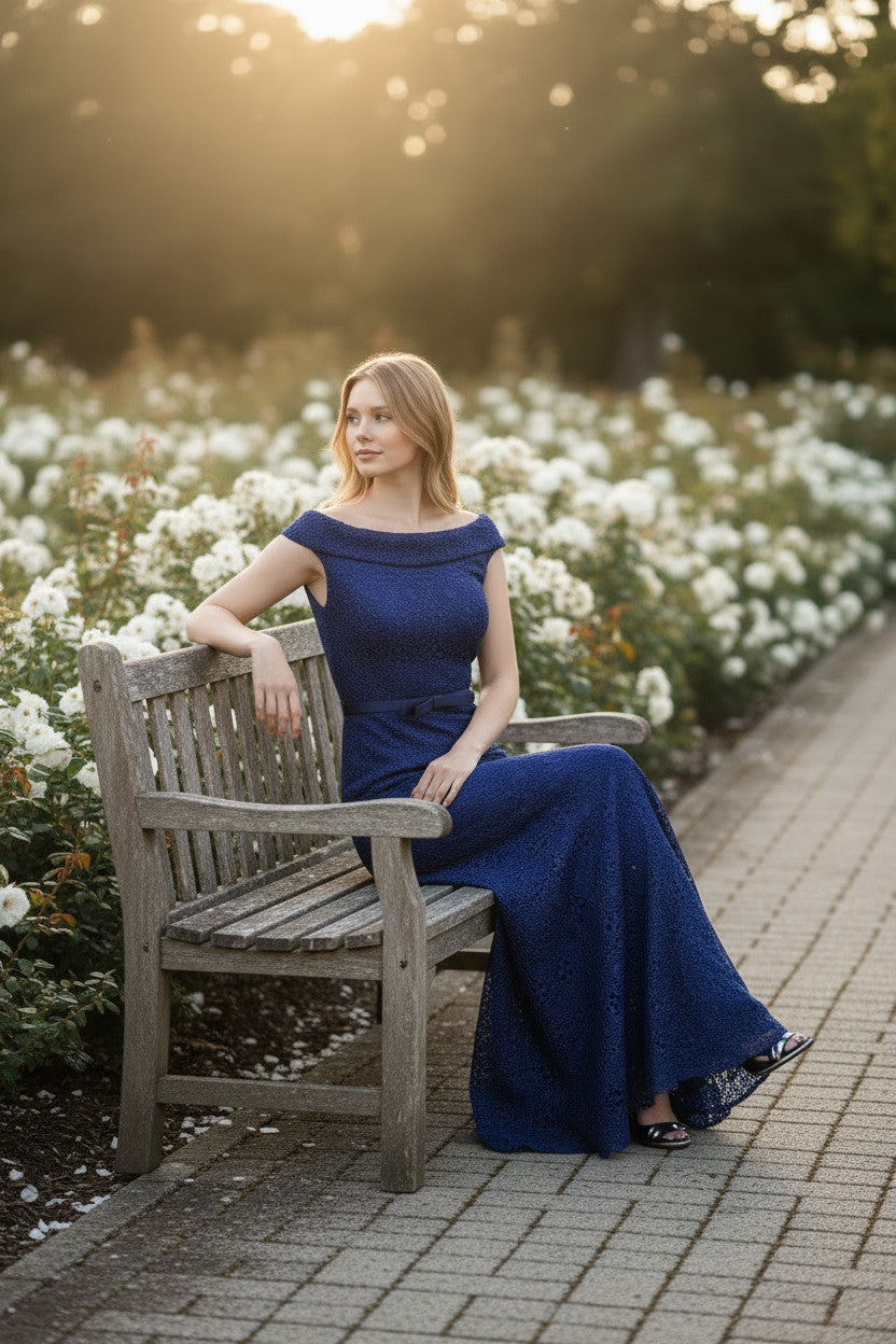 MIYA Lace Mother of Bride Long Gown
