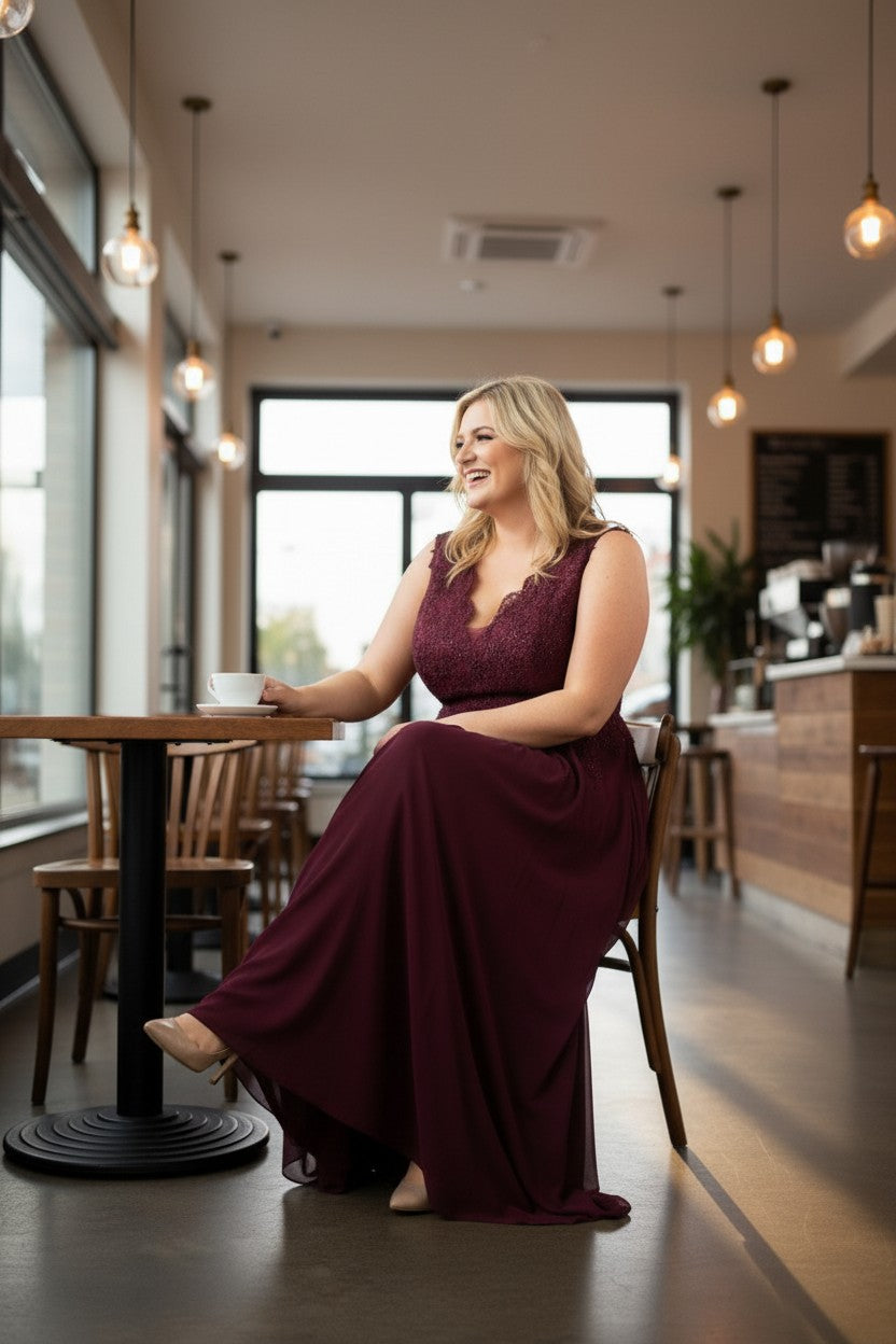 DAISY Wine Bridesmaid/Mother of Bride Gown
