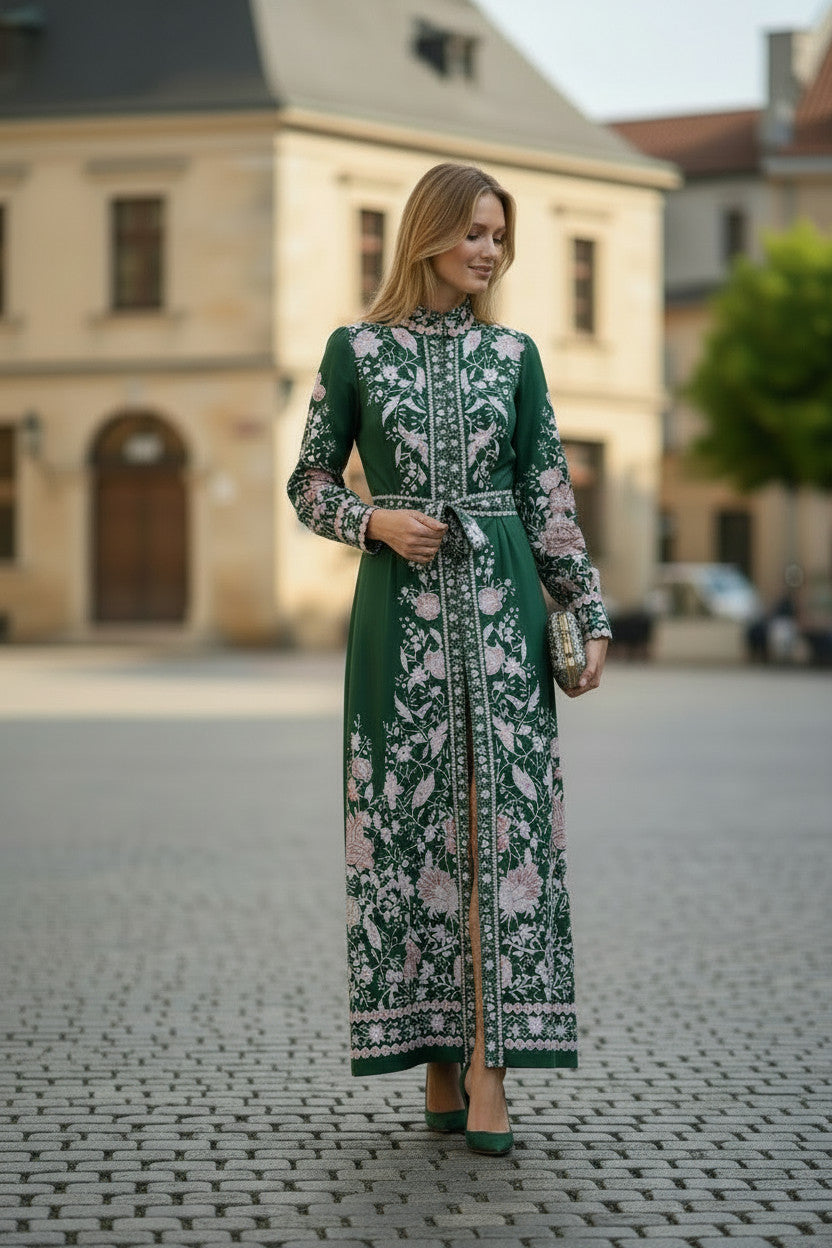 EVERGREEN Regal Print Floral Dress