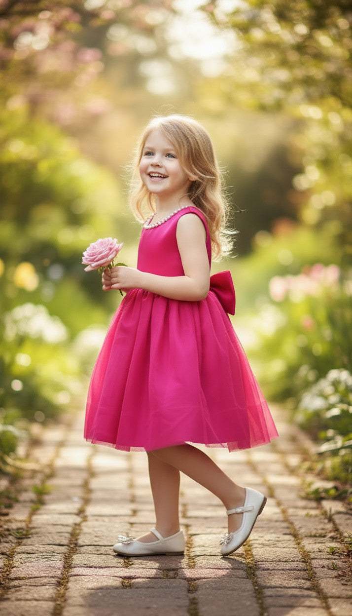 Chantelle Tulle dress- Magenta Pink