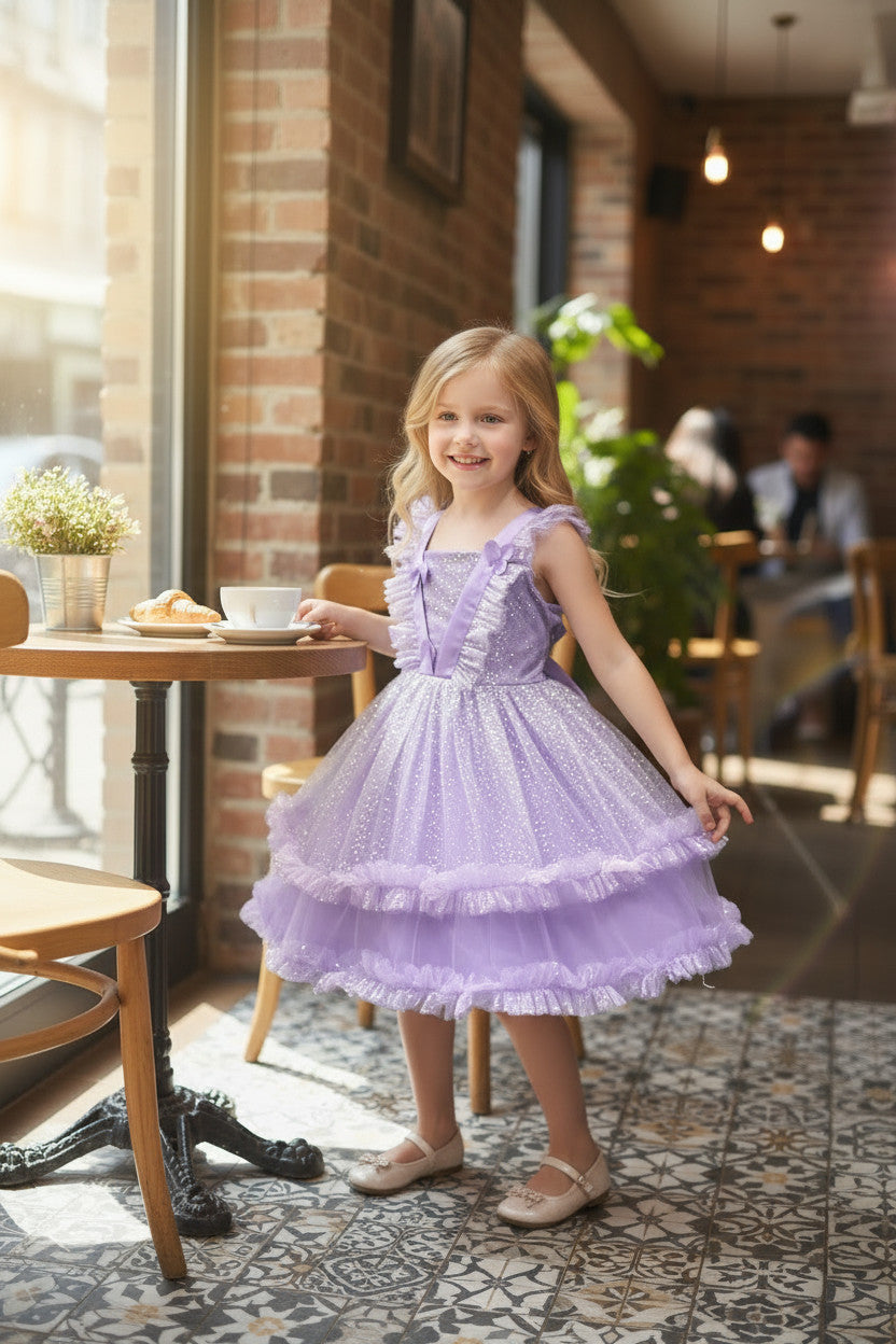 Lana Tulle Dress-Lavender