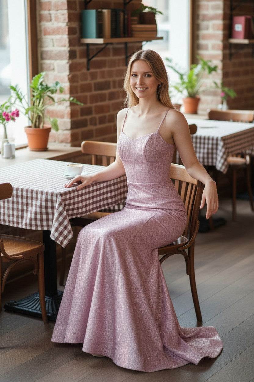 KASSANDRA long Shimmer Dress