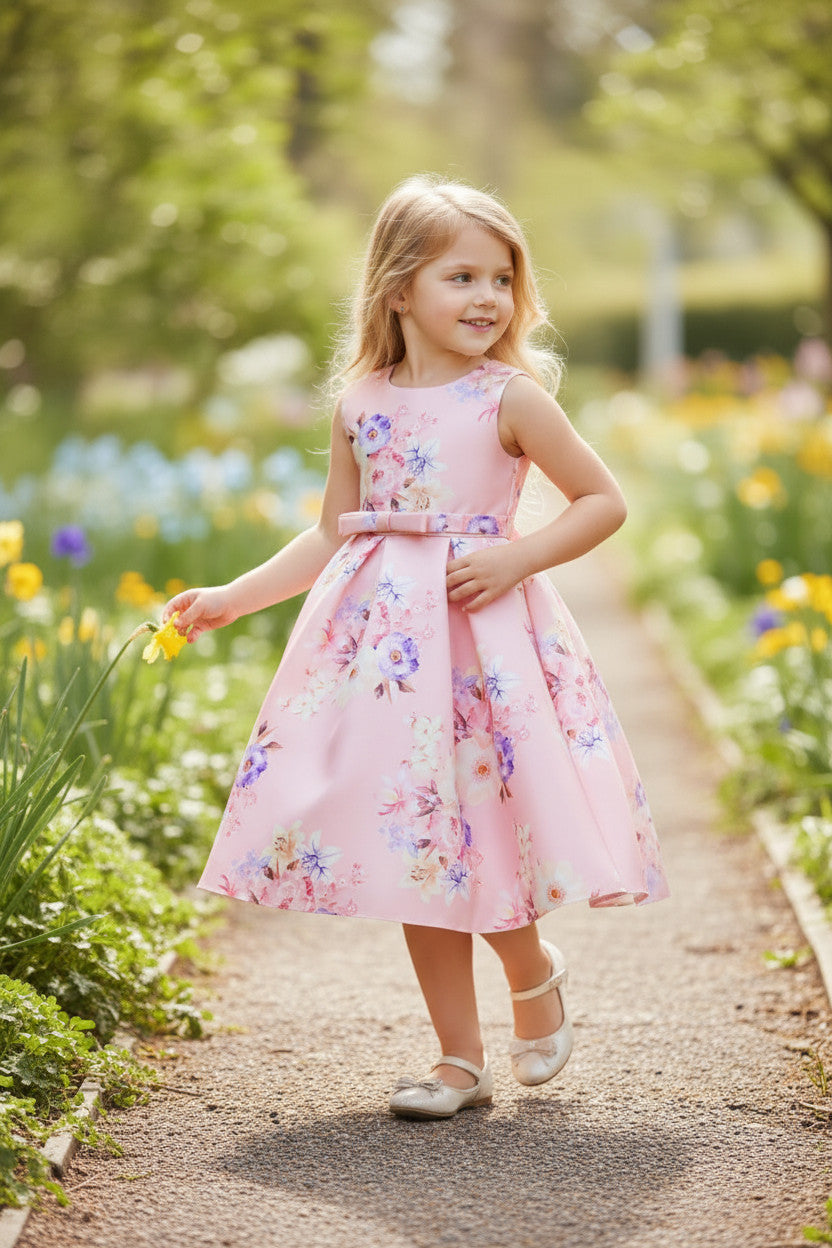 Daffodil Printed floral Party Dress