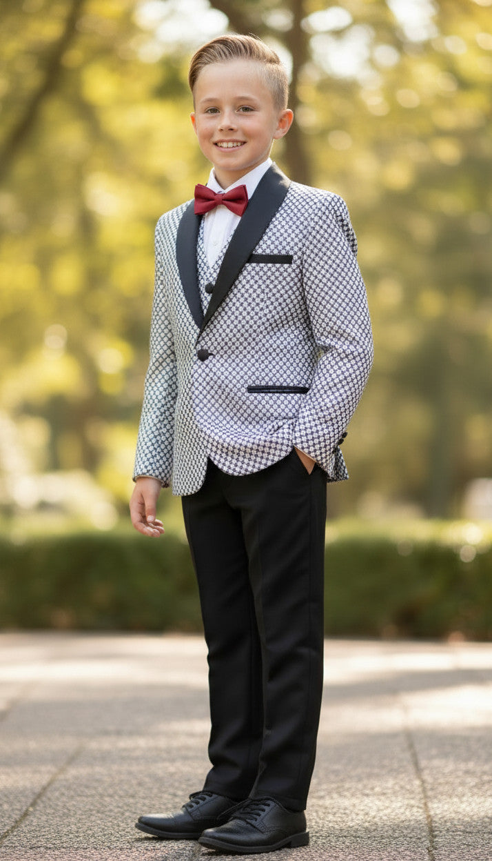 JAMES CROSS SILVER BLACK (3PCS SUIT)