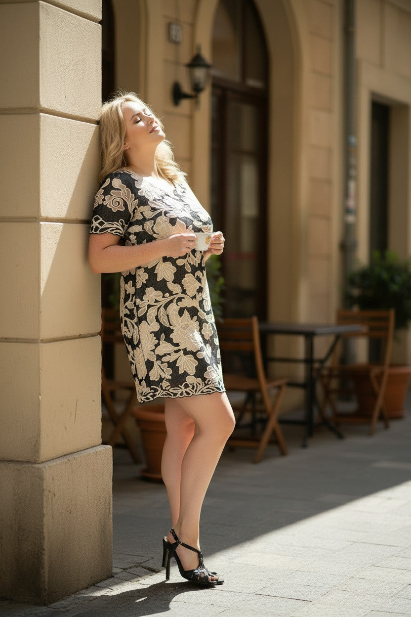 Kathleen Embroidery Cut Floral Dress