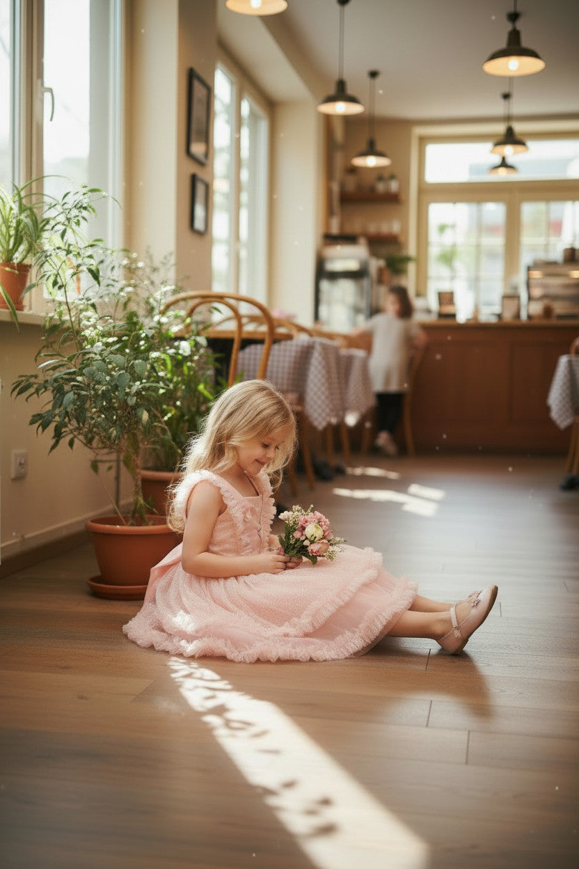 Miracle Tulle Dress-Soft Peach