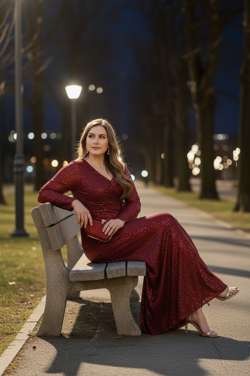 JENNIFER Sequin Long Gown