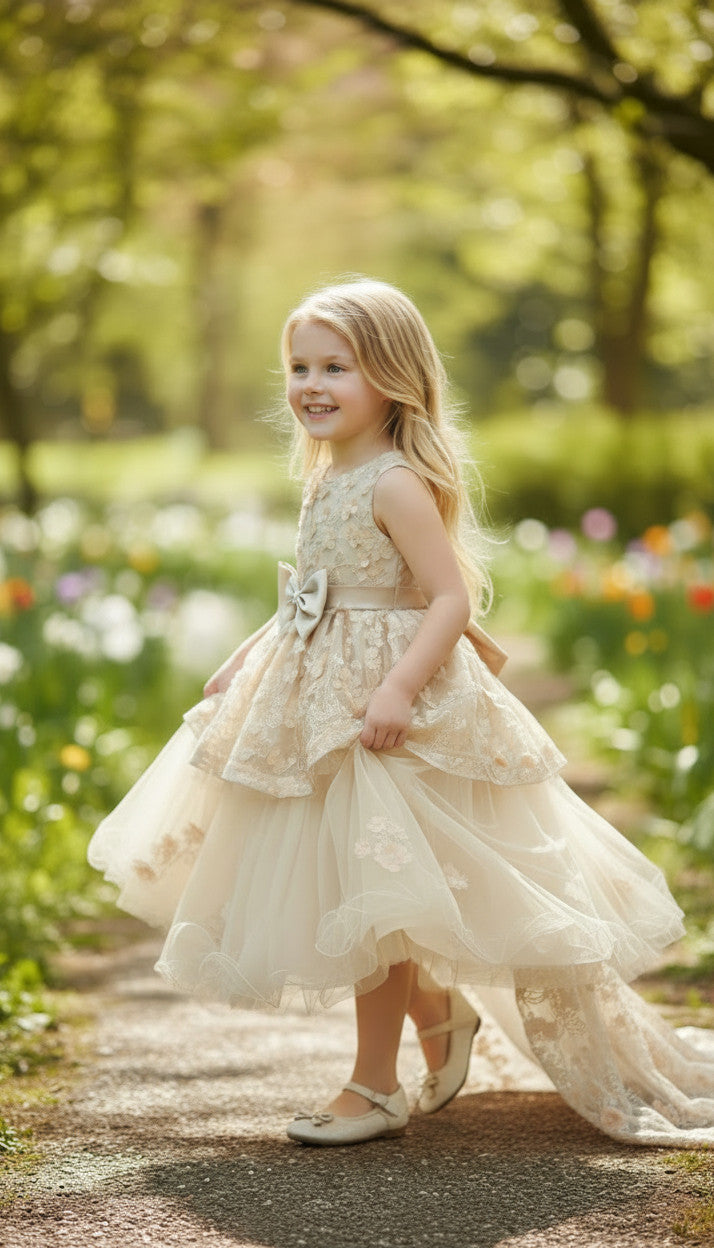 Sienna High Low Gown- Champaigne