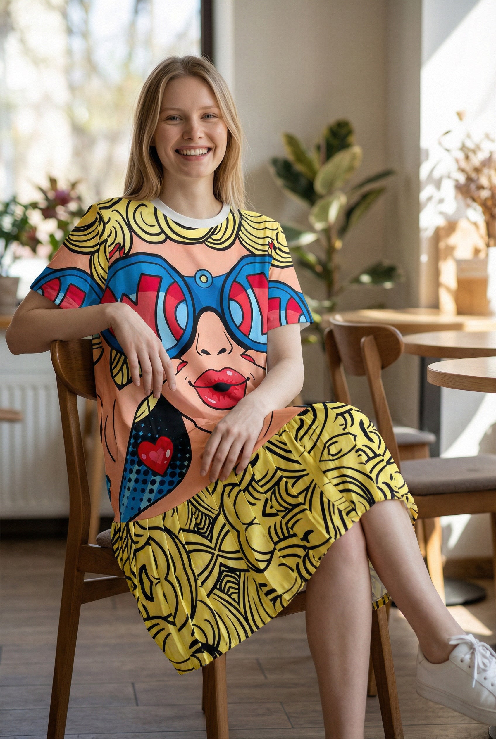 WOW print Polyester comfort Dress