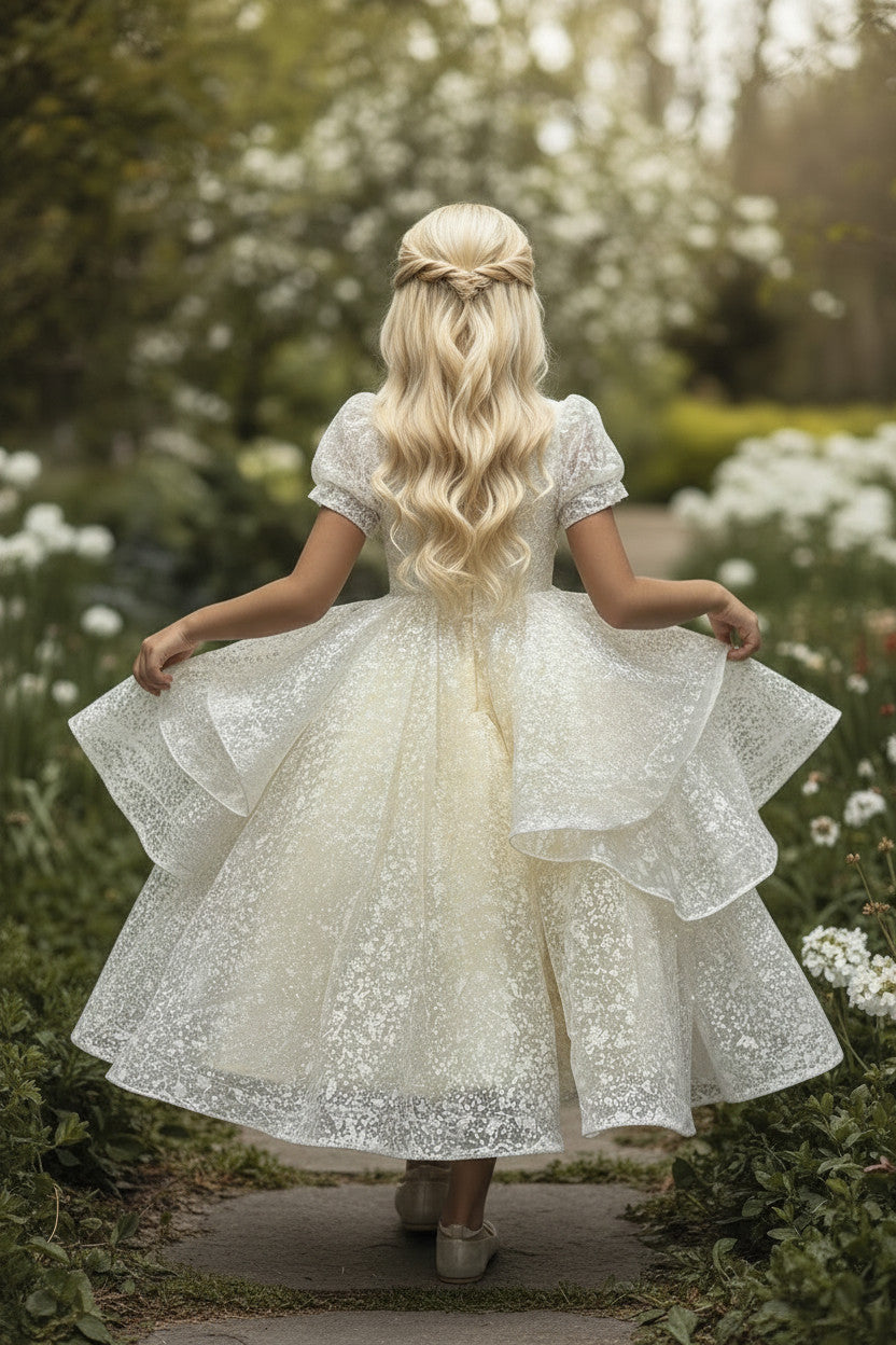 Sabrina Lux princess Gown-Soft Champaigne