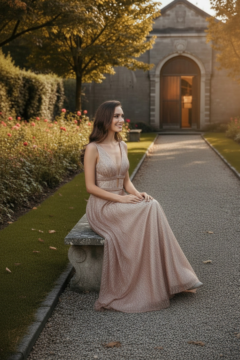 SPENCER Glitter long Gown