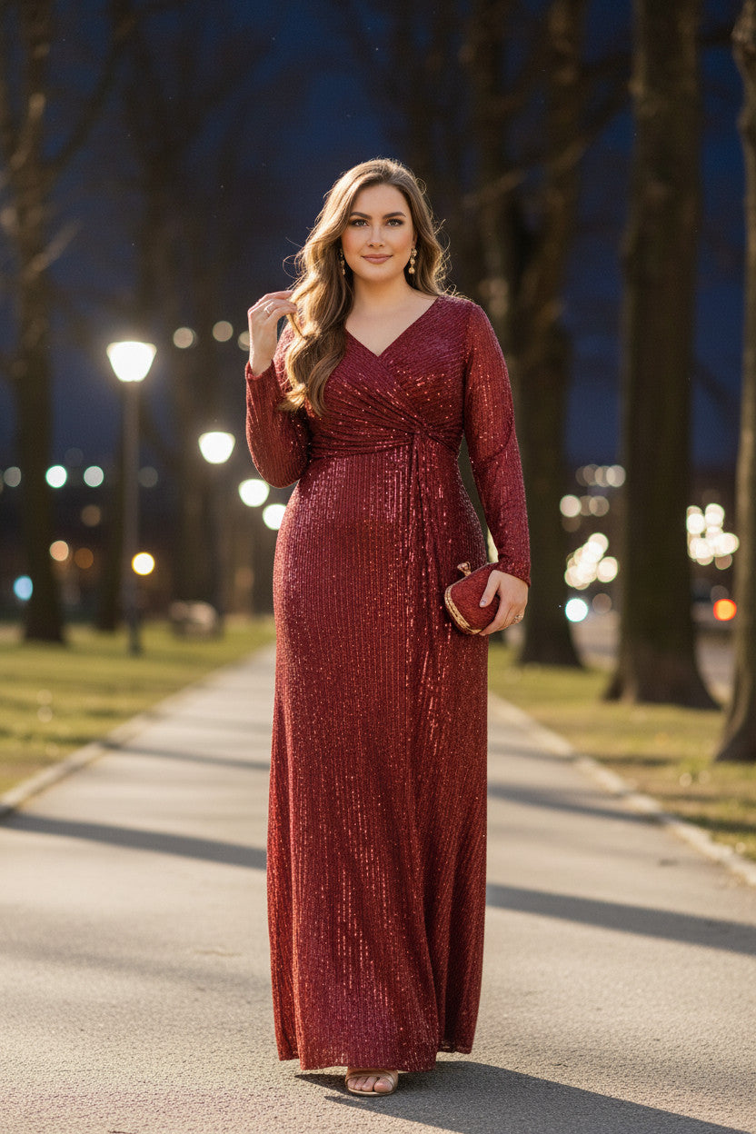 JENNIFER Sequin Long Gown