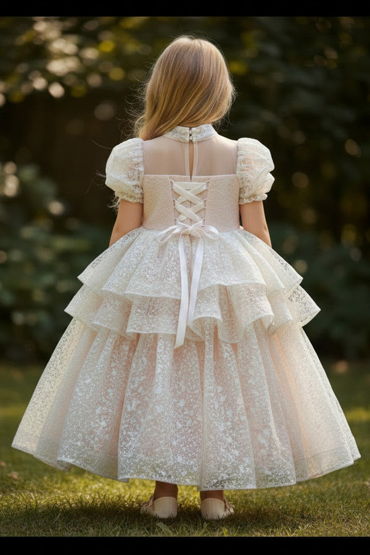 Michelle Lux princess Gown-Soft Peach