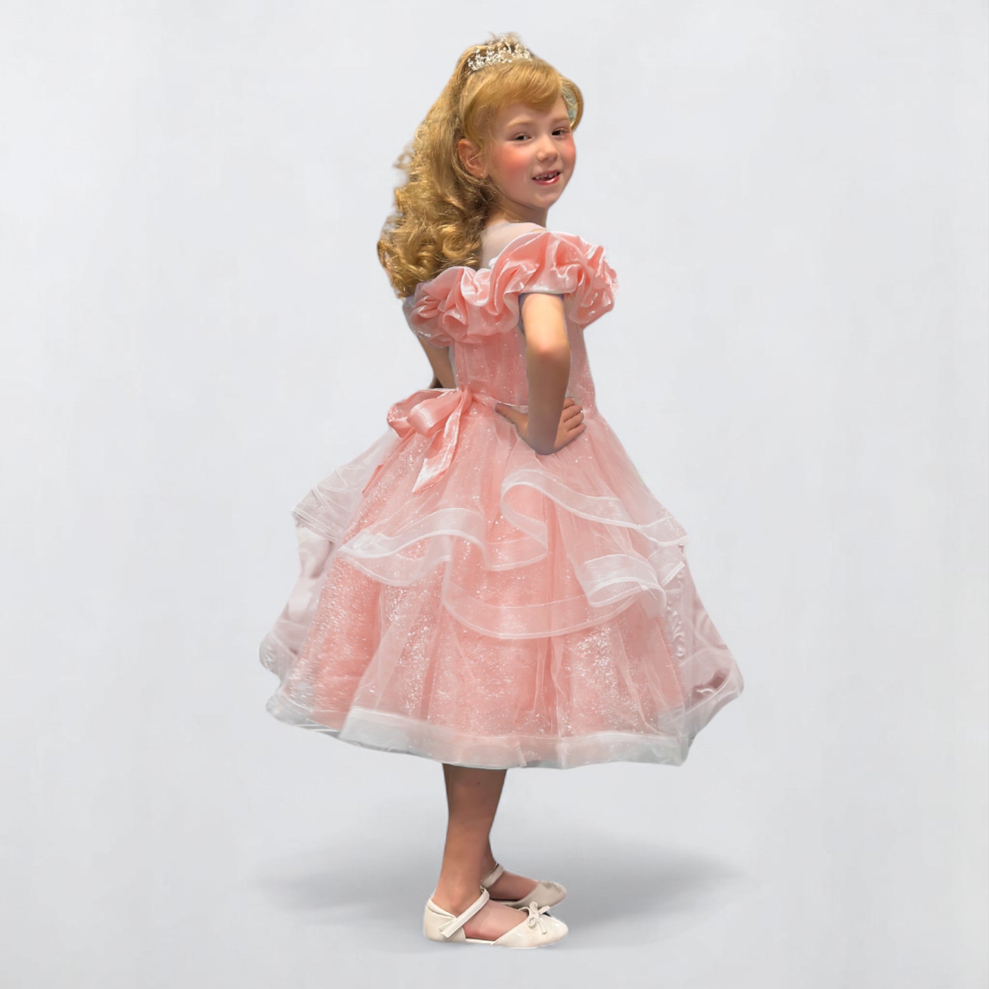 LISA MULTI LAYER PUFFY DRESS - ROSE PINK image 3