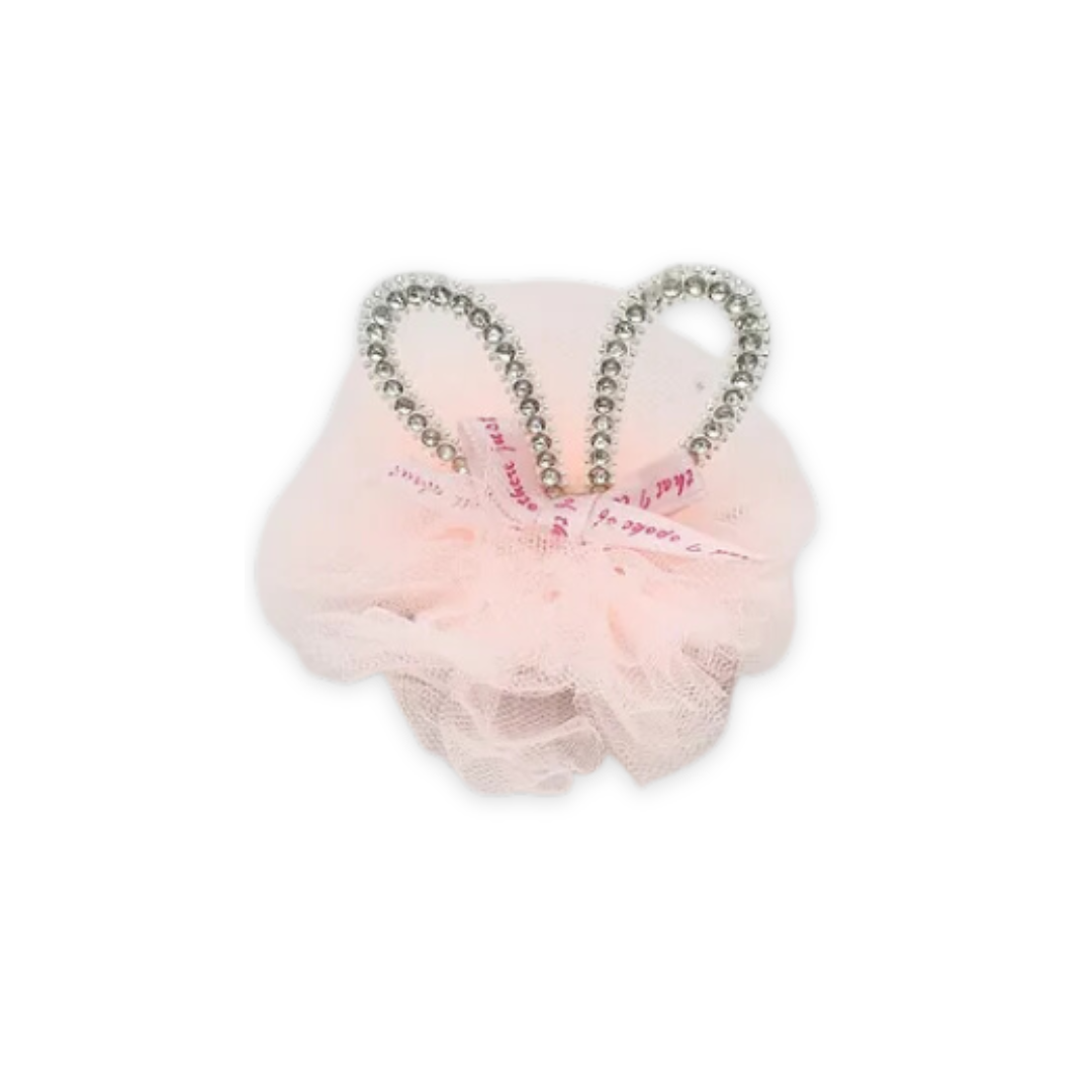 BUNNY EAR DIAMANTE HAIR CLIP BLUSH image 0