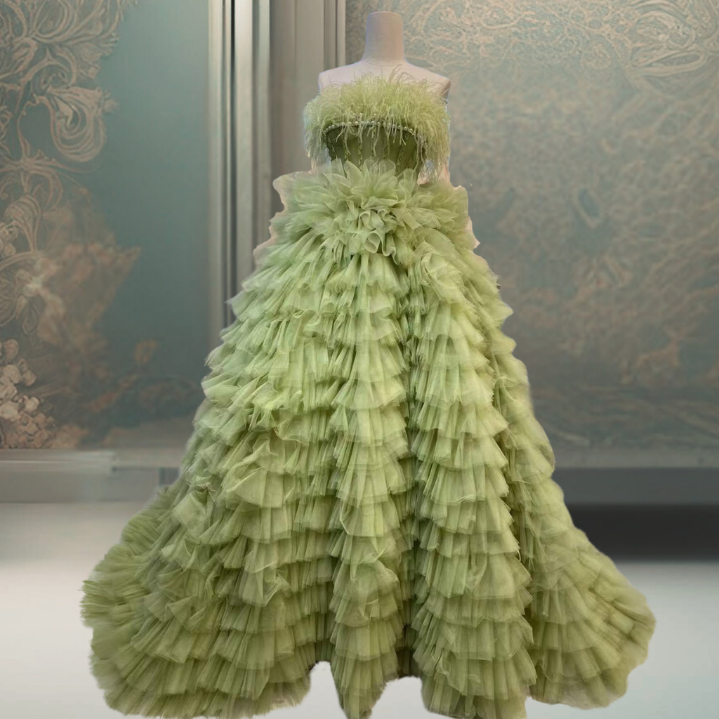 CUSTOMIZED EMERALD BREEZE GOWN image 0