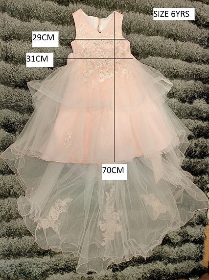 BARBARA HIGH-LOW PEACH DRESS image 6
