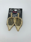 LEAF DIAMANTE GOLD EARRINGS image 0