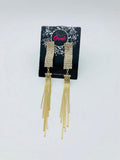 STRING DIAMANTE STONE GOLD EARRINGS image 0