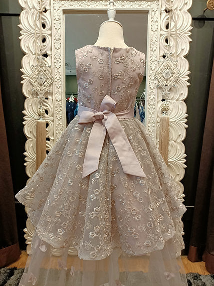 KRISTINA HIGH-LOW BEIGE DRESS image 2