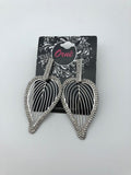 LEAF DIAMANTE SILVER EARRINGS image 0