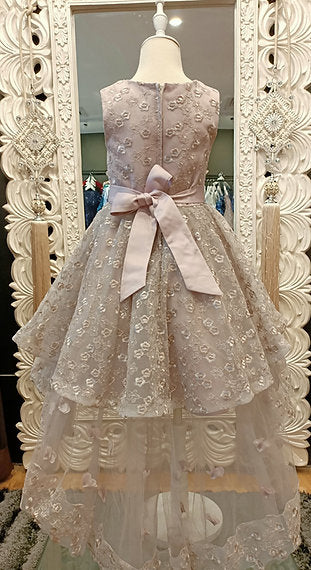 KRISTINA HIGH-LOW BEIGE DRESS image 3