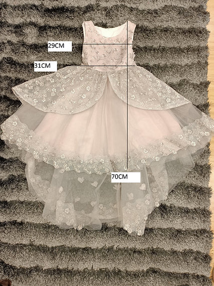 KRISTINA HIGH-LOW BEIGE DRESS image 4