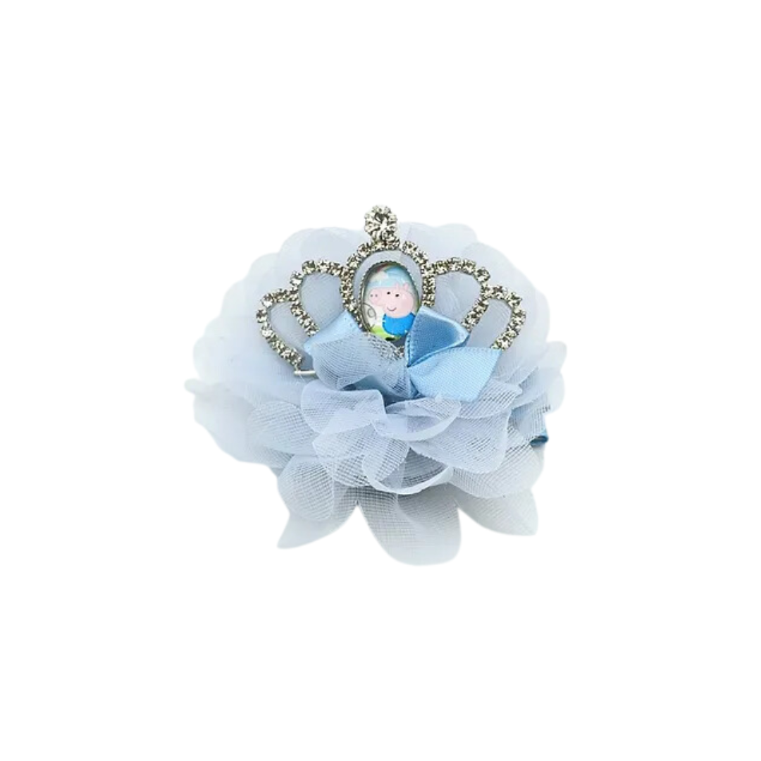 PEPPA CROWN HAIR CLIP SKY BLUE image 0