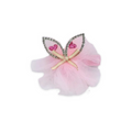 CAT EAR DIAMANTE HAIR CLIP BABY PINK image 0