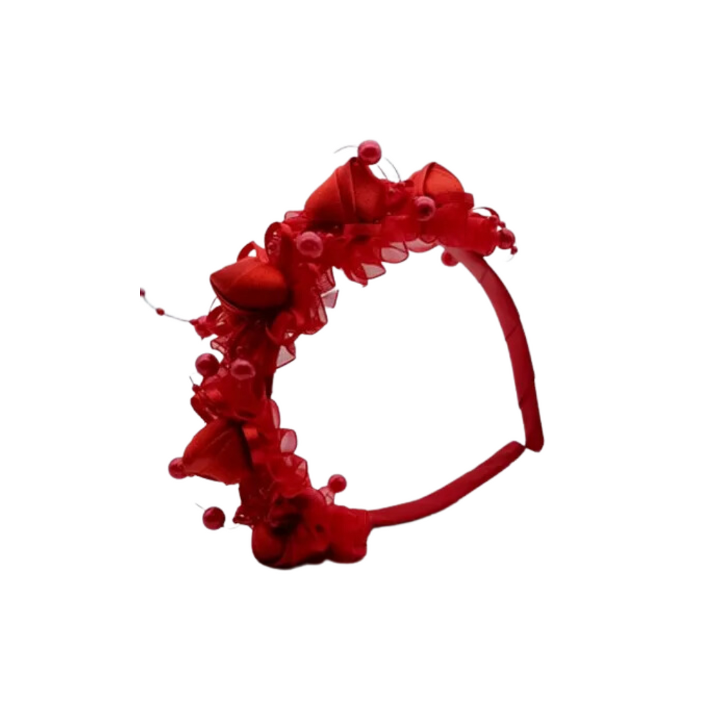RED FLORAL KIDS HEADBAND image 0
