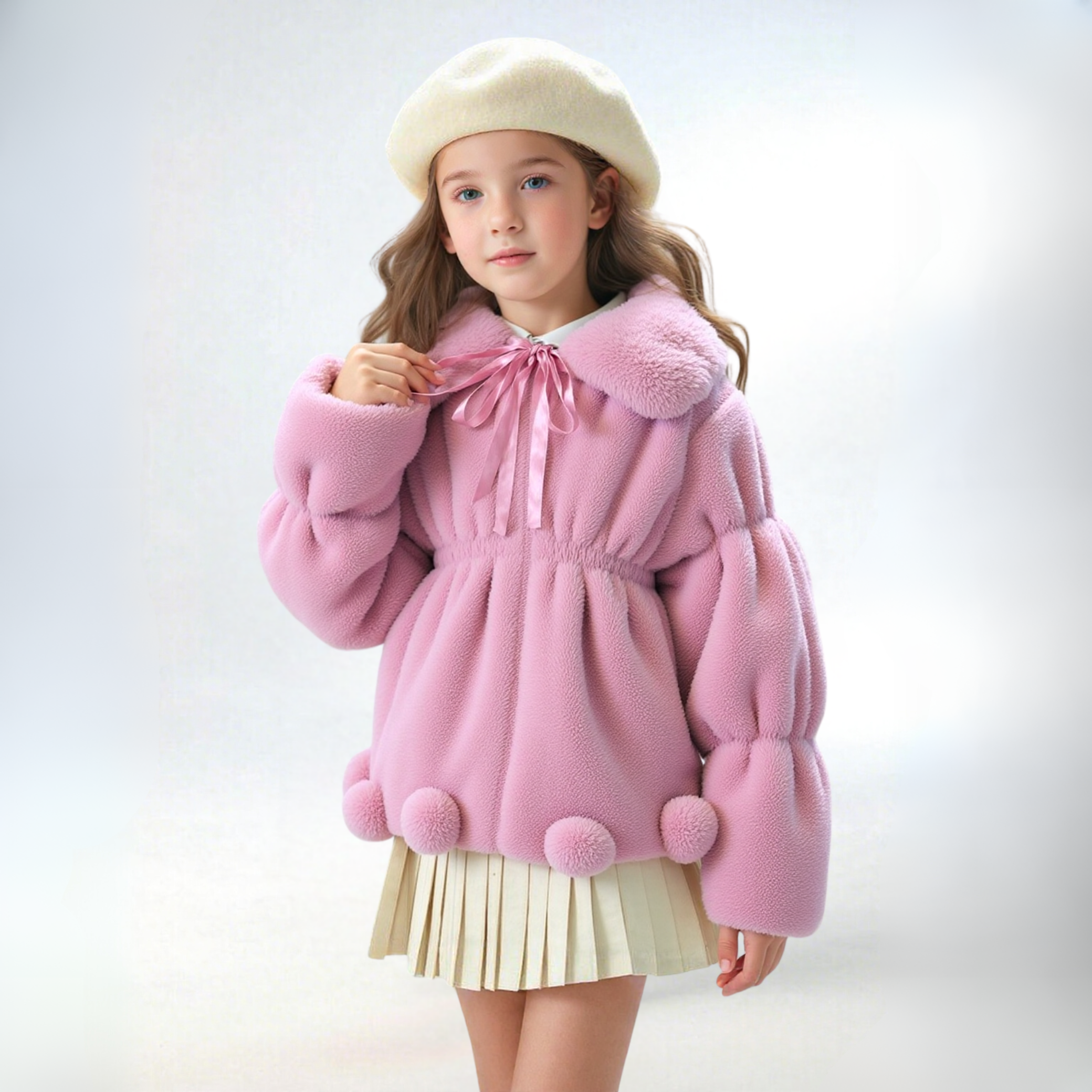 RAVEN - PINK PLUSH FAUX FUR JACKET image 0