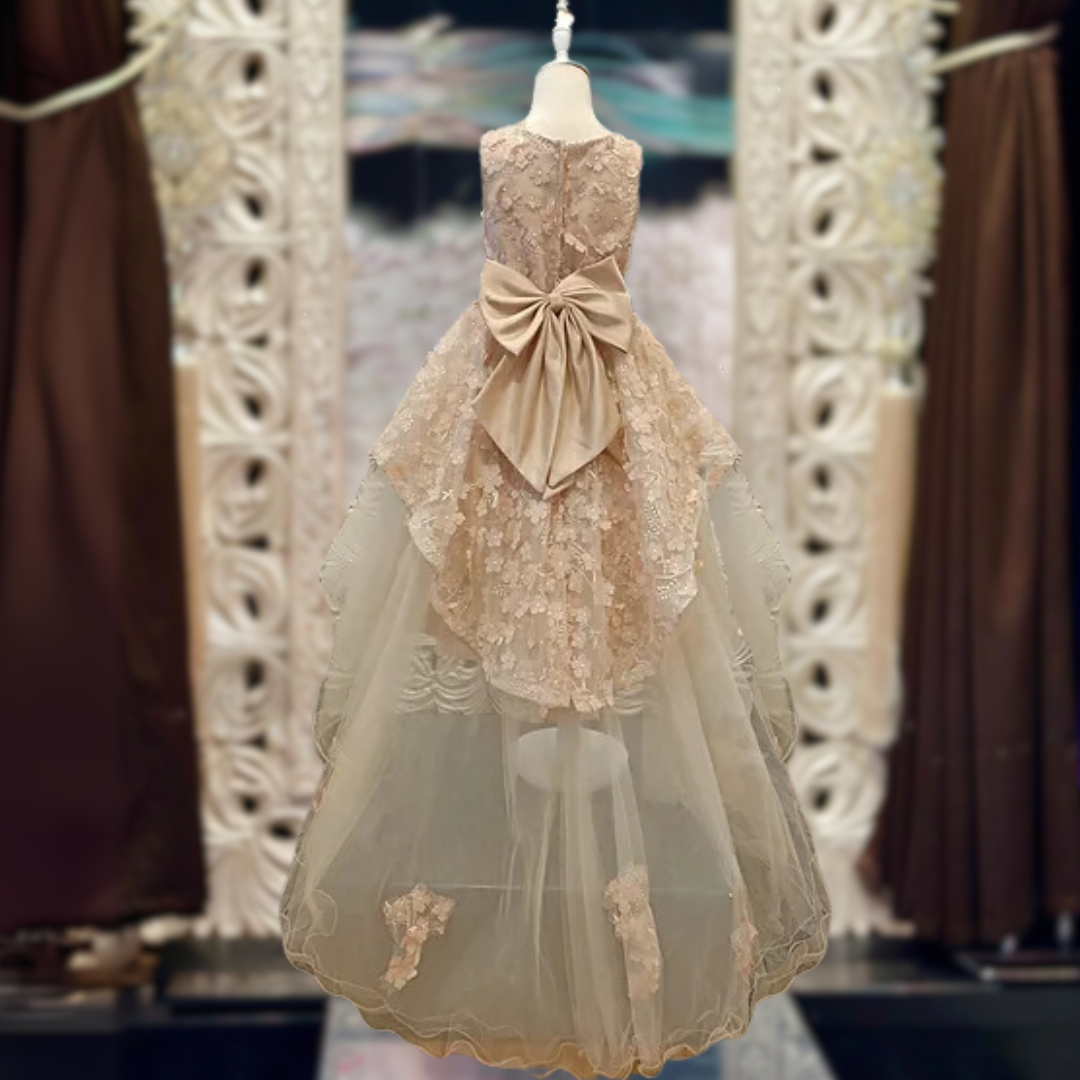 SIENNA HIGH LOW CHAMPAGNE DRESS image 3