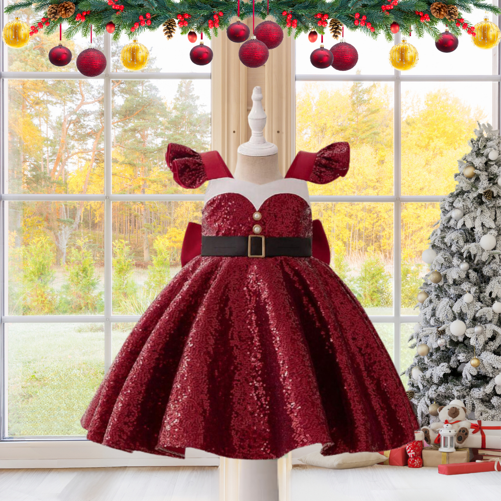 CHRISTMAS SANTA GIRL COSTUME DRESS image 0