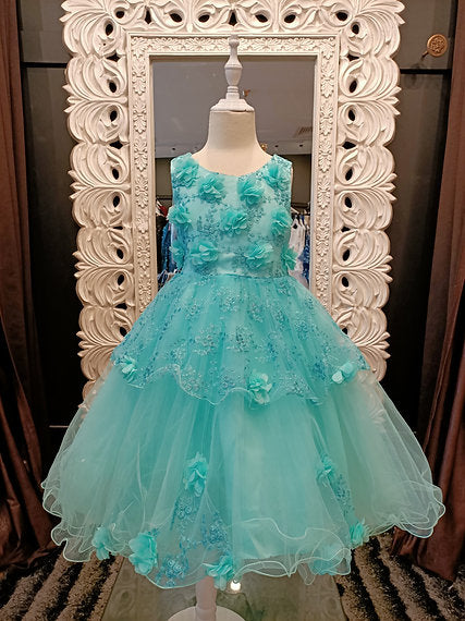 OPAL MINT HIGH-LOW DRESS image 4